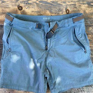 ROARK Campover Shorts - Grey Blue - Size 33 waist